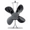 4 Blades Aluminum Fireplace Fan 1100rpm Quiet Heat Powered Stove Fan Wood Burning Eco-Friendly Efficient Heat Distribution