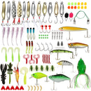 ZANLURE 106pcs All Depth Mixed Fishing Lure Sets Hard Baits/Soft Lures Fake Artificial Bait With Box