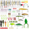 ZANLURE 106pcs All Depth Mixed Fishing Lure Sets Hard Baits/Soft Lures Fake Artificial Bait With Box