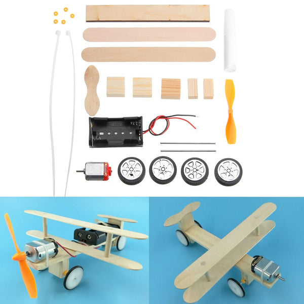Electric Sliding Aircraft DIY Kit Student Small Invention Manual Material Science Model Toy