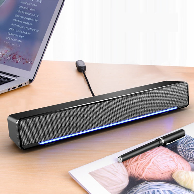 SADA V-196 Computer Speaker 3D Stereo Sound Deaktop USB 3.5mm Wired Control Soundbar
