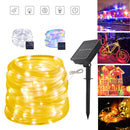 7M 12M Outdoor LED Solar Strip Light Waterproof Copper Wire String Holiday Lamp for Garden