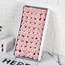 KCASA 50Pcs Rose Bath Soap Body Cleaning Flower Soap Wedding Party Girlfriend Floral +Gift