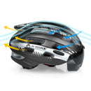 INBIKE Magnetism Style Gray Goggles Helmet Ultralight And Breathable Mountain Bike Ride Helmet
