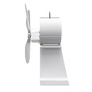 4 Blade Heat Powered Wood Stove Fan White For Wood Burner Fireplace Eco Fan