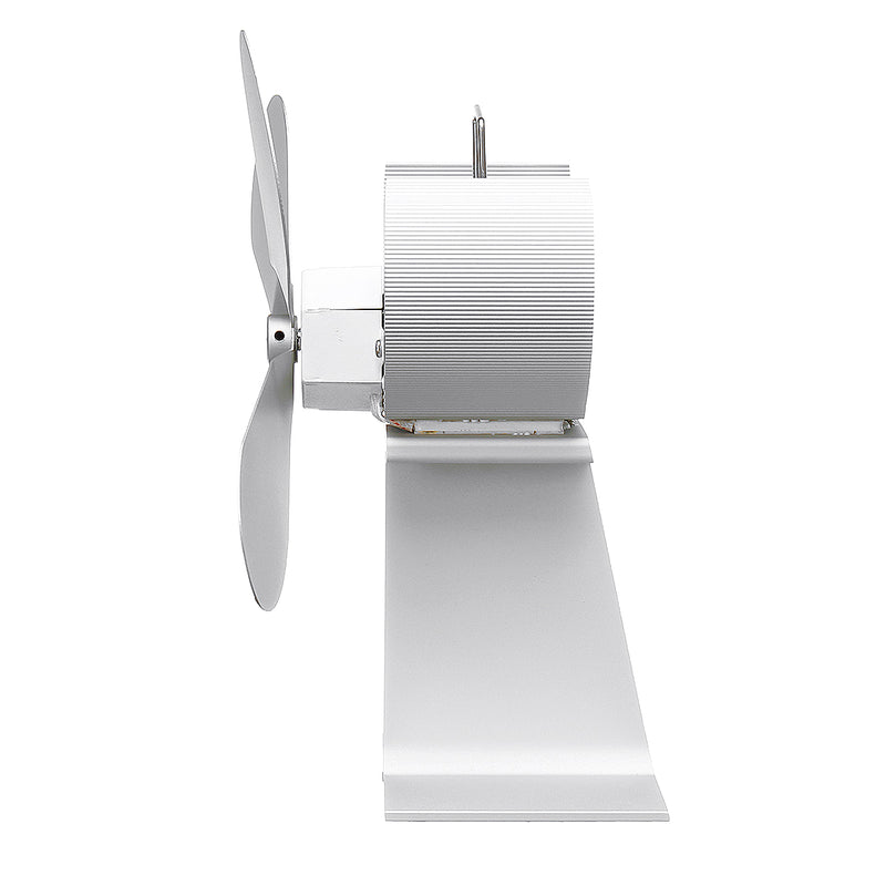 4 Blade Heat Powered Wood Stove Fan White For Wood Burner Fireplace Eco Fan