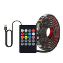 0.5M 1M 2M 3M Waterproof 5050 Music RGB USB LED Strip Light + IR Remote Control for KTV Hotel Bar TV Background