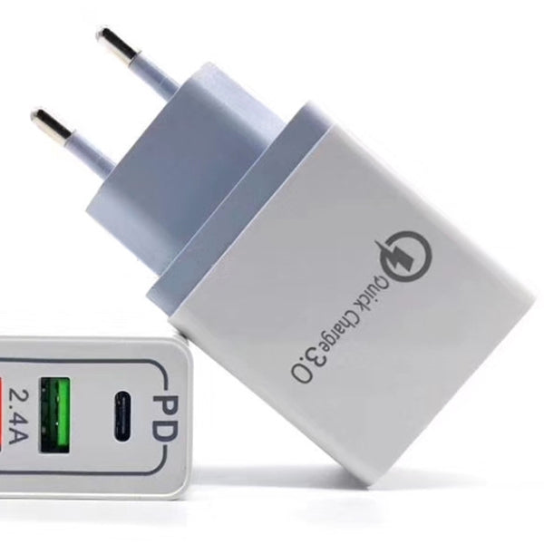 Bakeey QC3.0 PD Type C Fast Charging EU Plug USB Charger Adapter For iPhone 11 Pro Huawei P30 Mate 30 Xiaomi 9 Pro S10+ Note10