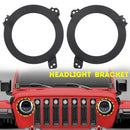 Pair 9 Inch LED Headlights Conversion Adapter Bracket Black for Jeep Wrangler JL / JLU 2018+