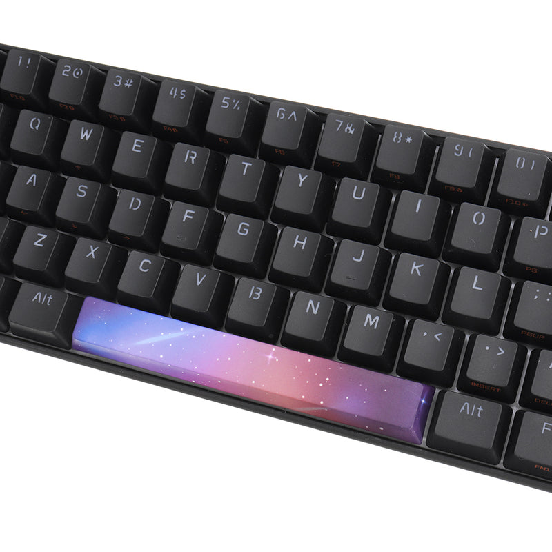 Five-sided Dyesub PBT Mysterious Starry Sky Space Bar 6.25u Novelty Keycap