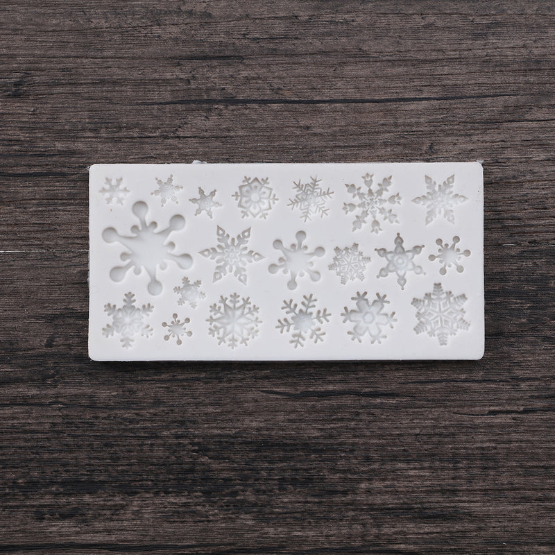 Christmas Snowflake Silicone Mold DIY Baking Fondant Cake Chocolate Decorations