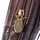Leather Waist Bag Wallet Coin Storage Bag Double Layer Pack Phone Bag