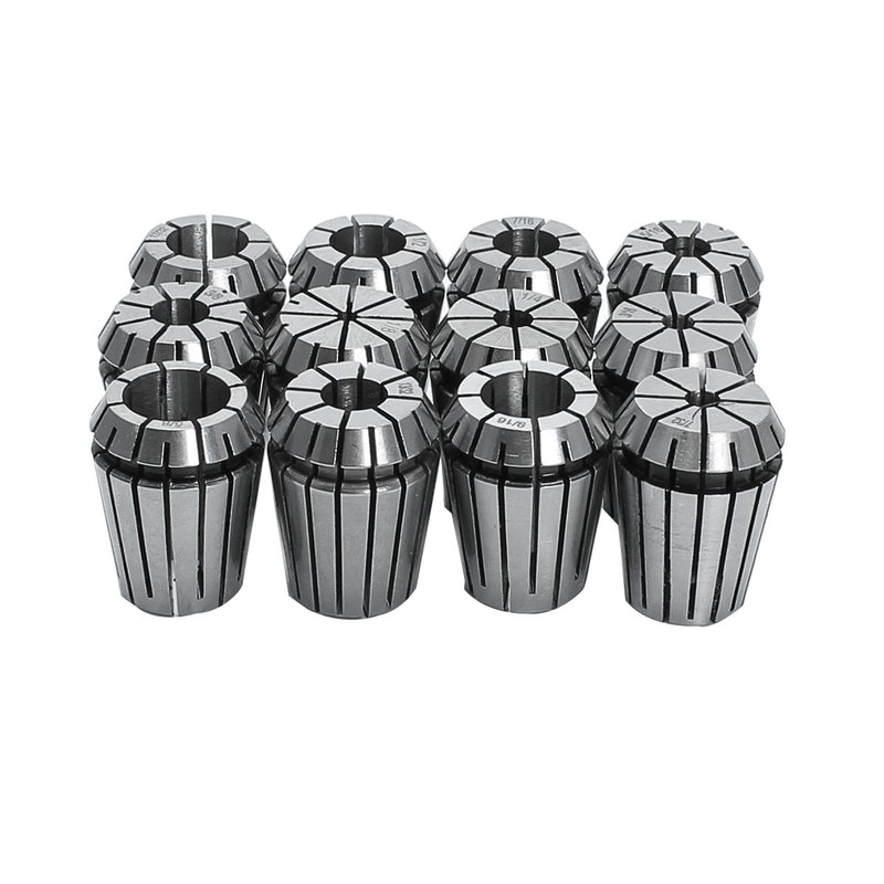 12pcs ER16 Spring Collet Set 1/32 to 3/8 Inch Chuck Collet For CNC Milling Lathe Tool