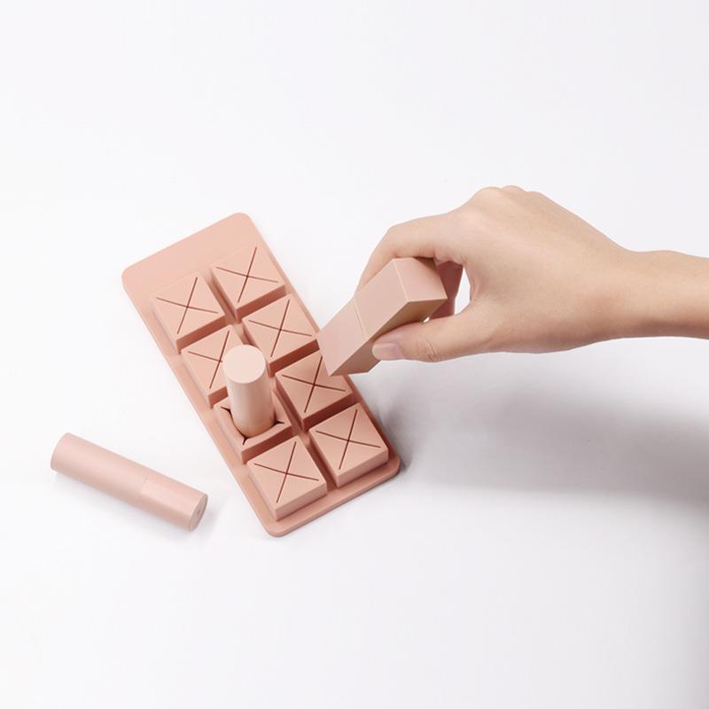 Chocolate Lipstick Storage Box Simple 8 Grid Desktop Jewelry Box Make up Storage Box Cosmetic Bag