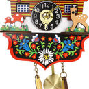 KB-002 Wooden Cuckoo Clock 3D Swing Clock Cartoon Wall Clock Bird Time Bell Alarm Watch