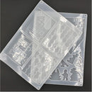 2Pcs/Set DIY Jewelry Bezel Making Crystal Silicone Resin Mould Casting Molds Kit Art Craft