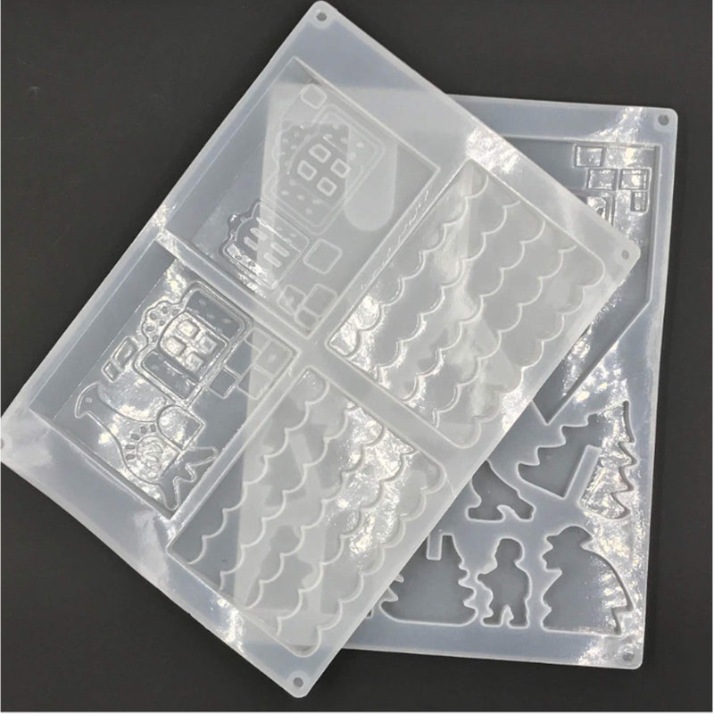 2Pcs/Set DIY Jewelry Bezel Making Crystal Silicone Resin Mould Casting Molds Kit Art Craft