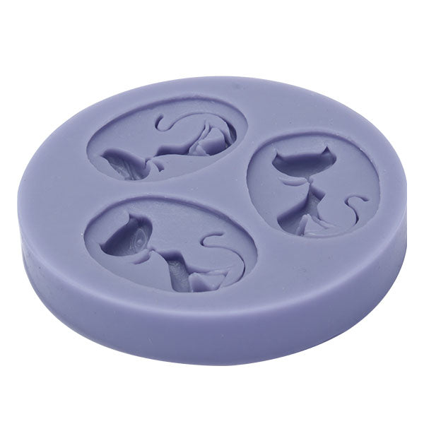 3 Cats Silicone Mold Fondant Cake Mould Decorating Tool