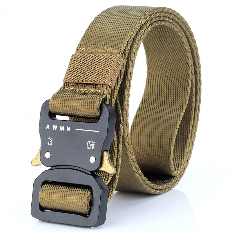 AWMN S04 3.2cm 125cm Nylon Belts Men Women Inserting Buckle Military Tactical Belt