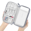 BUBM CDB-SC Portable Double Layers Digital Accessories Storage Bag Data Cable Electronic Accessories Travel Power Bank Organizer Bag
