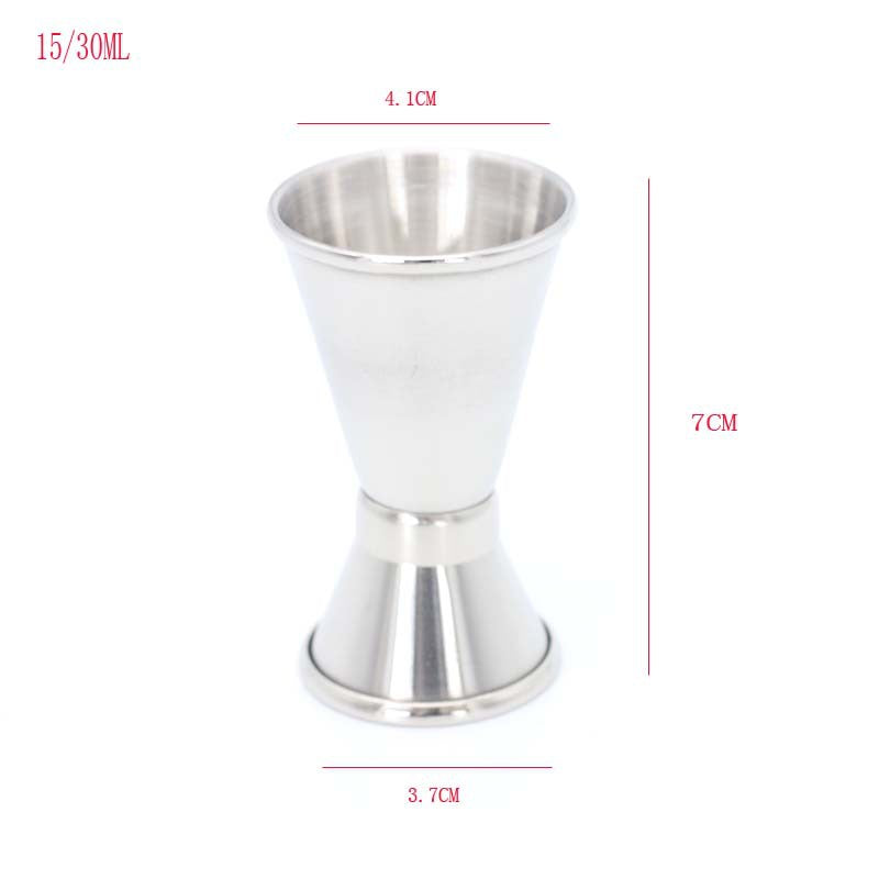 Stainless Steel Double Single Shot Measure Jigger Bar Cocktail Drink Cup Party Mixing Cup