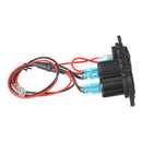 QC3.0 Dual USB Charger Voltmeter 12V Lighter Socket Splitter Power Button Switch For Car Motorcycle Boat Truck