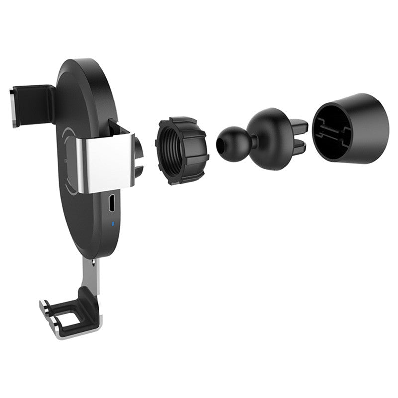 Qi Wireless 10W Fast Charging Gravity Auto Lock Car Holder Air Vent Stand for iPhone X Mobile Phone