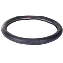 38cm Non-slip Black PU Leather Sport Car Steel Ring Wheel Cover Protector