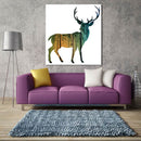 Miico Hand Painted Oil Paintings Simple Style-D Side Face Deer Wall Art For Home Decoration Paintings