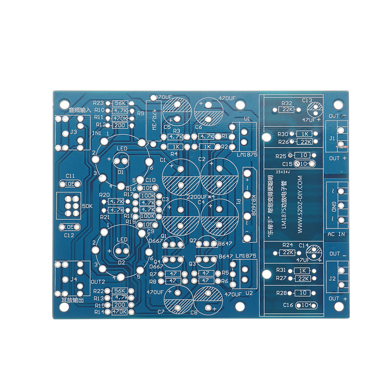 Loose Parts DIY Hifi 6j1 Electron Tube Front Pushing Lm1875t Tube Power Digital Amplifier Board
