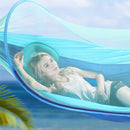 Hewolf 260x150cm Outdoor Double Hammock Camping Hanging Swing Bed With Mosquito Net Max Load 200kg