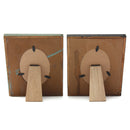 2pcs Retro Vintage Antique Style Yellow Green Wood Photo Frame