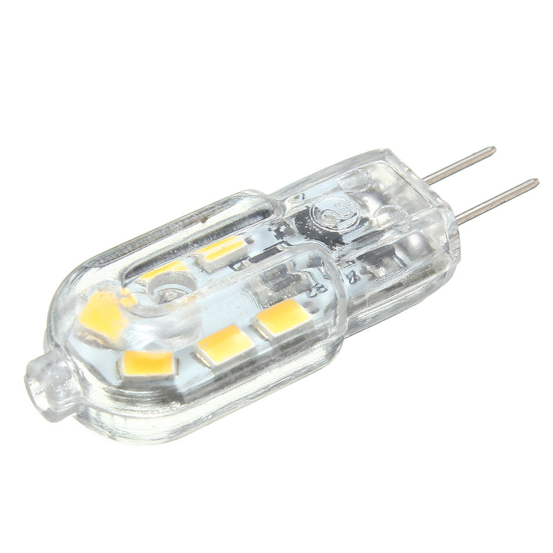 4PCS DC12V G4 2W SMD2835 Warm White Transparent Cover LED Light Bulb for Indoor Home Decor