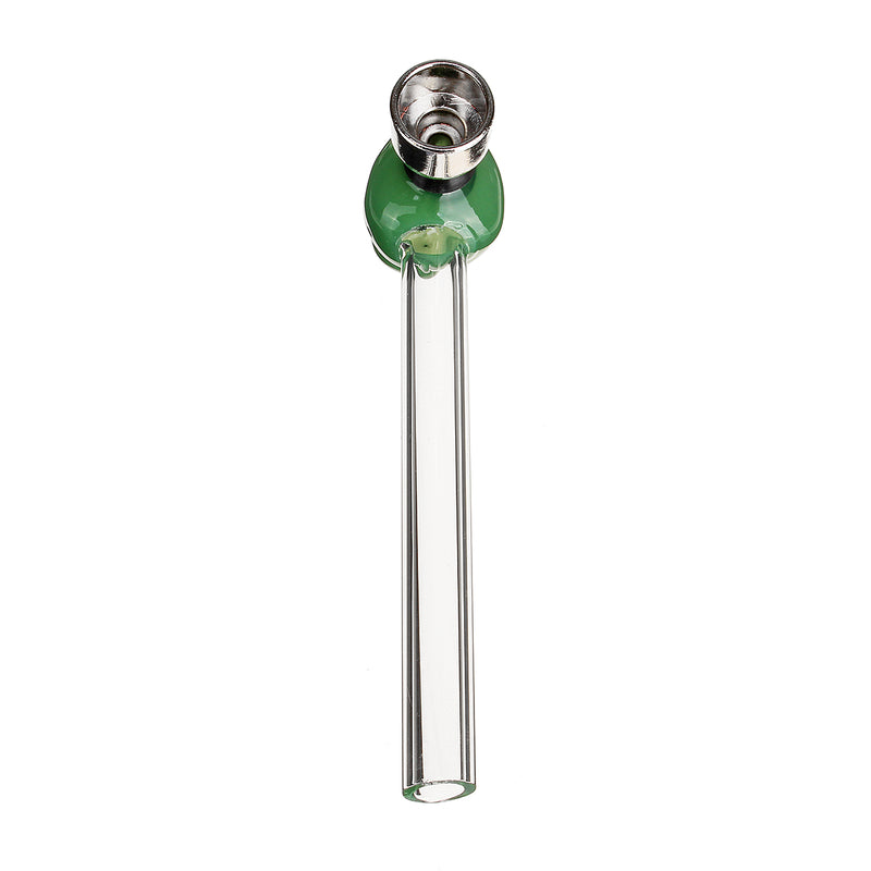 Modern Design 125MM Green Glass Skull Water Pipe Durable