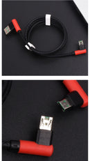 Bakeey 4A Type C Double Elbow 3.28ft/1m Fast Charging Data Cable For Oneplus 7 Huawei P30 Pro Mate 30 Xiaomi Mi9 9Pro