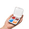 Loskii CR-210 Electronic Timing Medication Organizer Mini Portable Daily Vitamin Pill Case with Dig