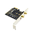 ITHOO PCENGFF-NA1 PCI-E 1X to KEY A-E PCI-E Expansion Card 6Gbps bluetooth Network Card Adapter with 2 * Antenna for Desktop Computer