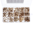 Suleve MXBN5 400Pcs M2/M3/M4/M5 Knurled Brass Round Female Thread Knurled Nuts Round Insert Embedment Nut Assortment Set