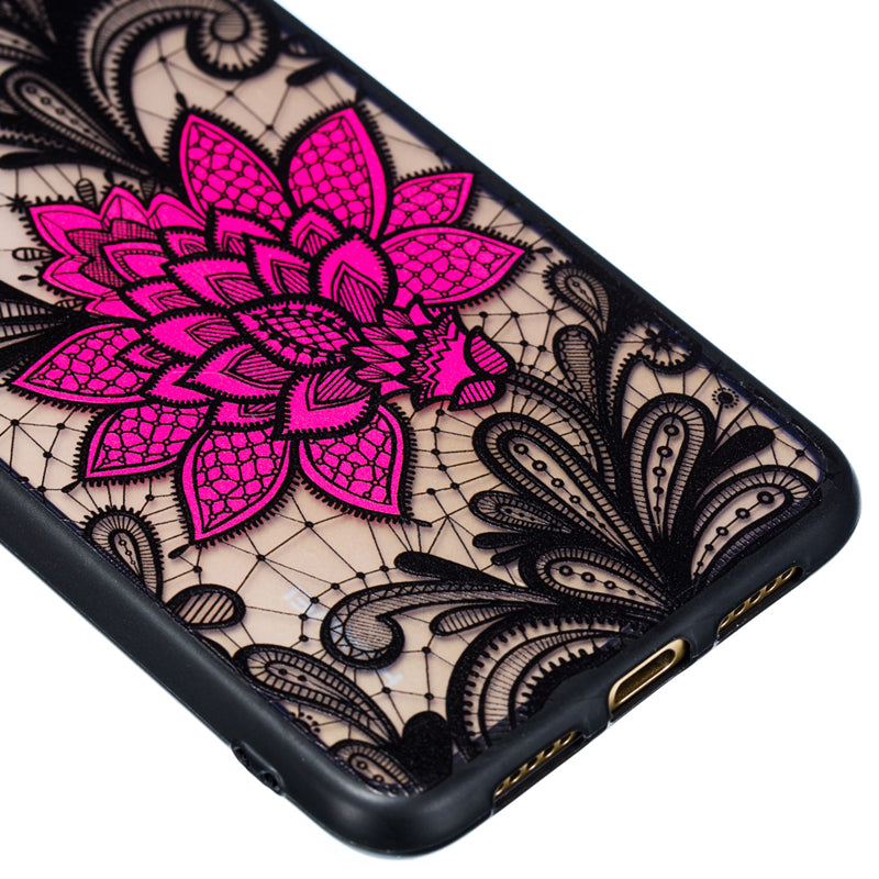 ENKAY Flower Relief 3D Shockproof TPU PC Protective Case for Huawei P20