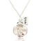 Vintage Silver Wish Lucky Glass Bottle Sweater Chain Women Necklace
