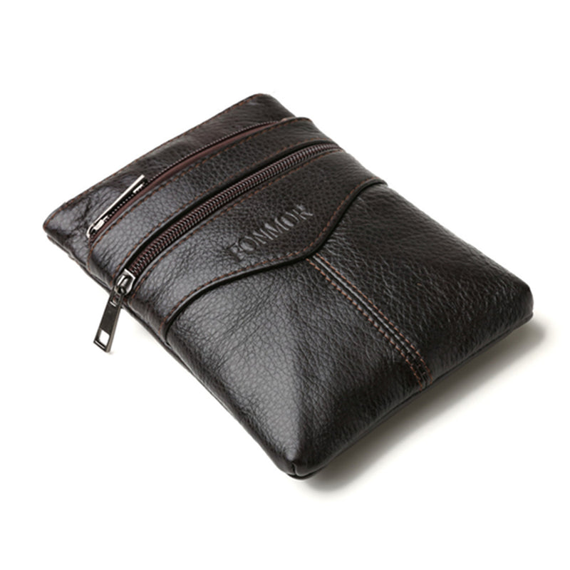 Fonmor Men Casual Genuine Leather Waist Packs Belt Bag Pouch Phone Waist Pack Male Small Crossbody Shoulder Bags High Quality