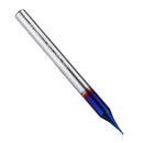 Drillpro 4pcs 2 Flutes HRC65 Milling Cutter 0.5-0.9mm Nano Blue Coating Carbide End Mill