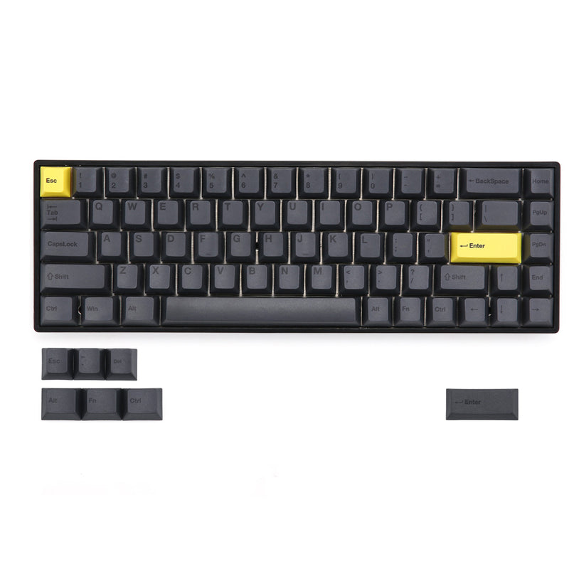 KBDfans Black Printing Character Keycaps Cherry Profile PBT 68 Keys TADA68 Mechanical Keyboard Keycap for TADA68 KBD67 Keyboards