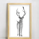 Miico Hand Painted Oil Paintings Simple Style Deer Family B Wall Art For Home Decoration Painting