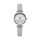 SHENGKE SK K9009 Crystal Roman Numerals Dial Leather Strap Ladies Dress Watch Women Quartz Watch