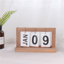 Creative Modern Wooden Calendar Desktop DIY Calendar Perpetual for Office Home Bedroom Decoration