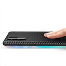 Bakeey Luxury with Original Logo Shockproof Carbon Fiber PU Leather Protective Case for Huawei P30 Pro