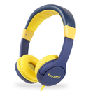 EASYSMX KM-666 Omnidirectional 3.5mm + USB Wired Headphone 85dB Volume Yellow for Children Student