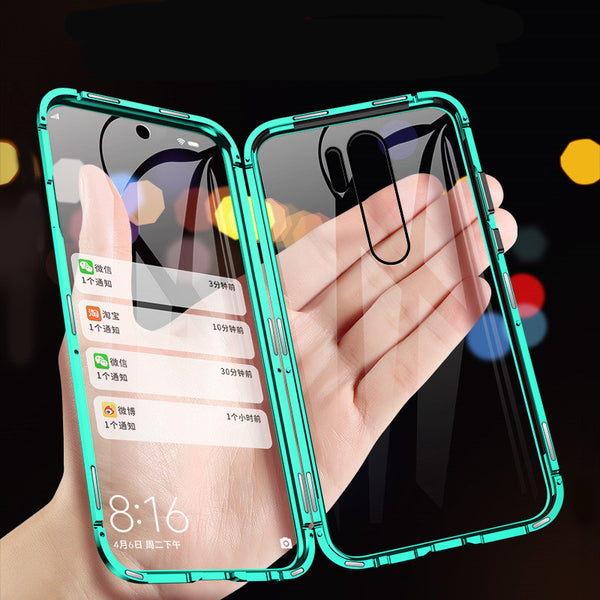 Bakeey Xiaomi Redmi Note 8 PRO 360 Curved Screen Front+Back Double-sided Full Body 9H Tempered Glass Metal Magnetic Adsorption Flip Protective Case
