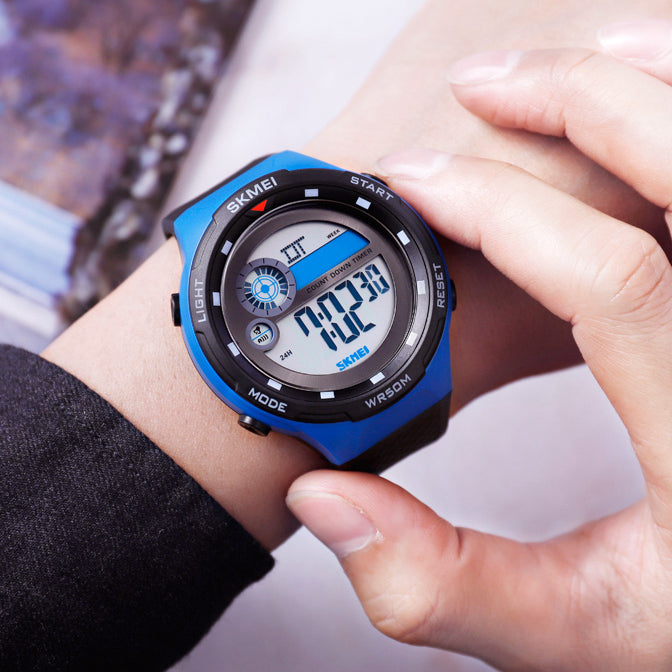 SKMEI 1465 50M Waterproof Countdown Outdoor EL Light Sports Digital Watch Men Wrist Watch